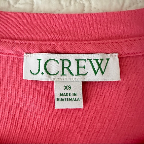 J. Crew Pink Knit Broken-In Jersey Tiered Mini Dress Sun Dress Women’s XS - Picture 3 of 9